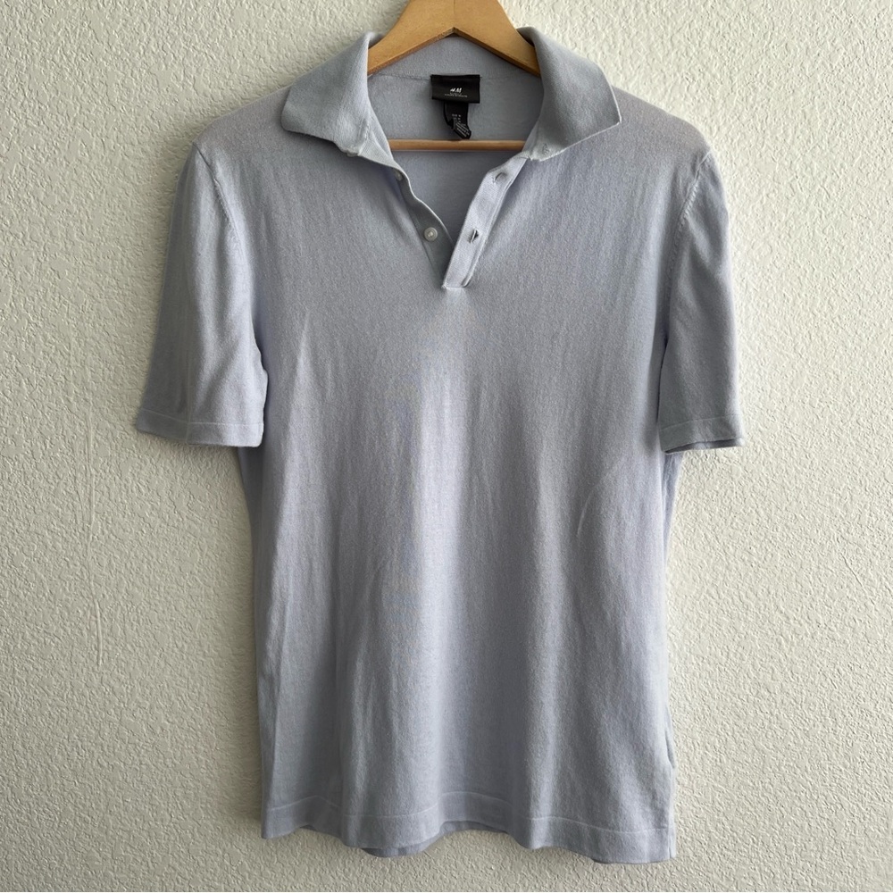 H&M Soft Blue Polo Shirt